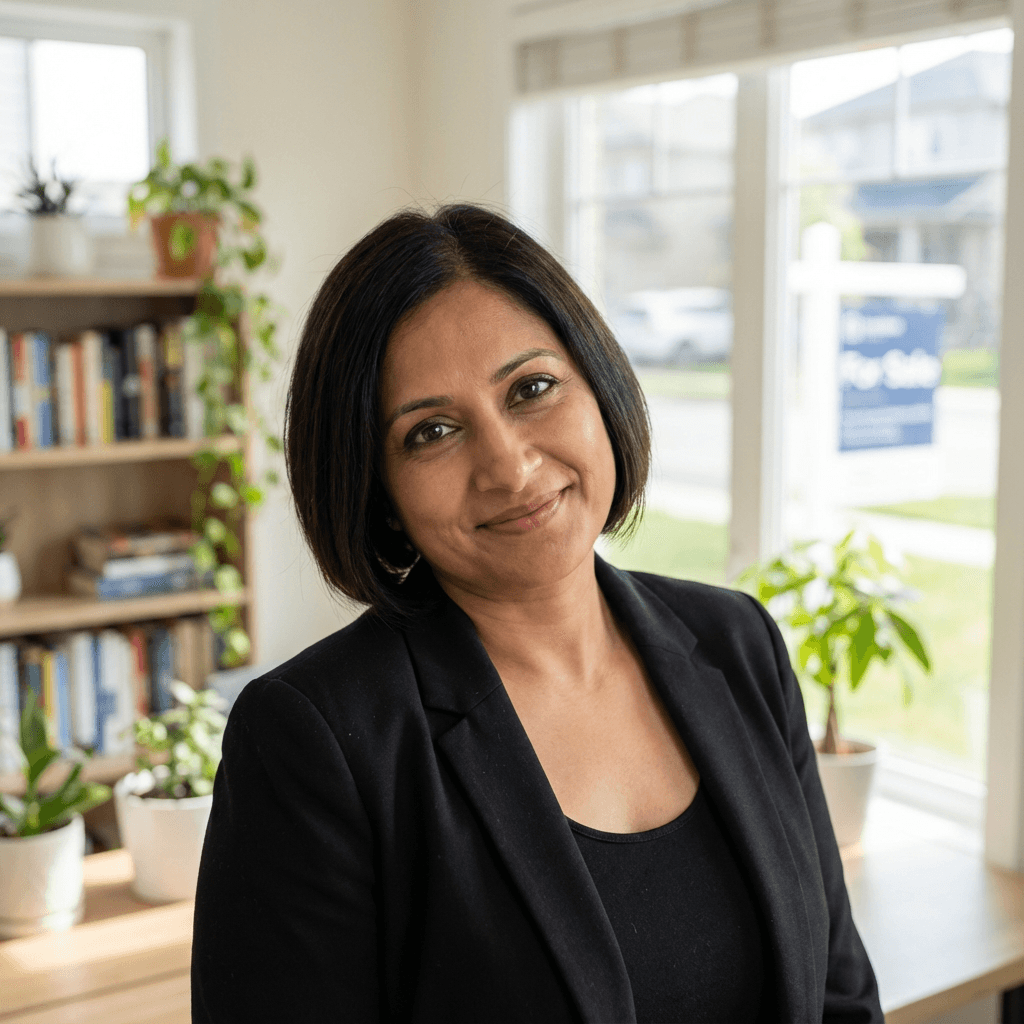 Priya S. warm professional appearance